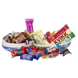 Påskeegg 15 cm Smågodt og Innpakkede Biter 400g